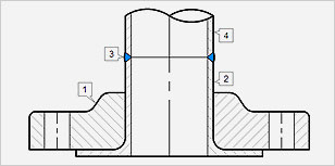 1-Lap Joint Flange | 2-Stub End | 3-Butt weld | 4-Pipe or Fitting